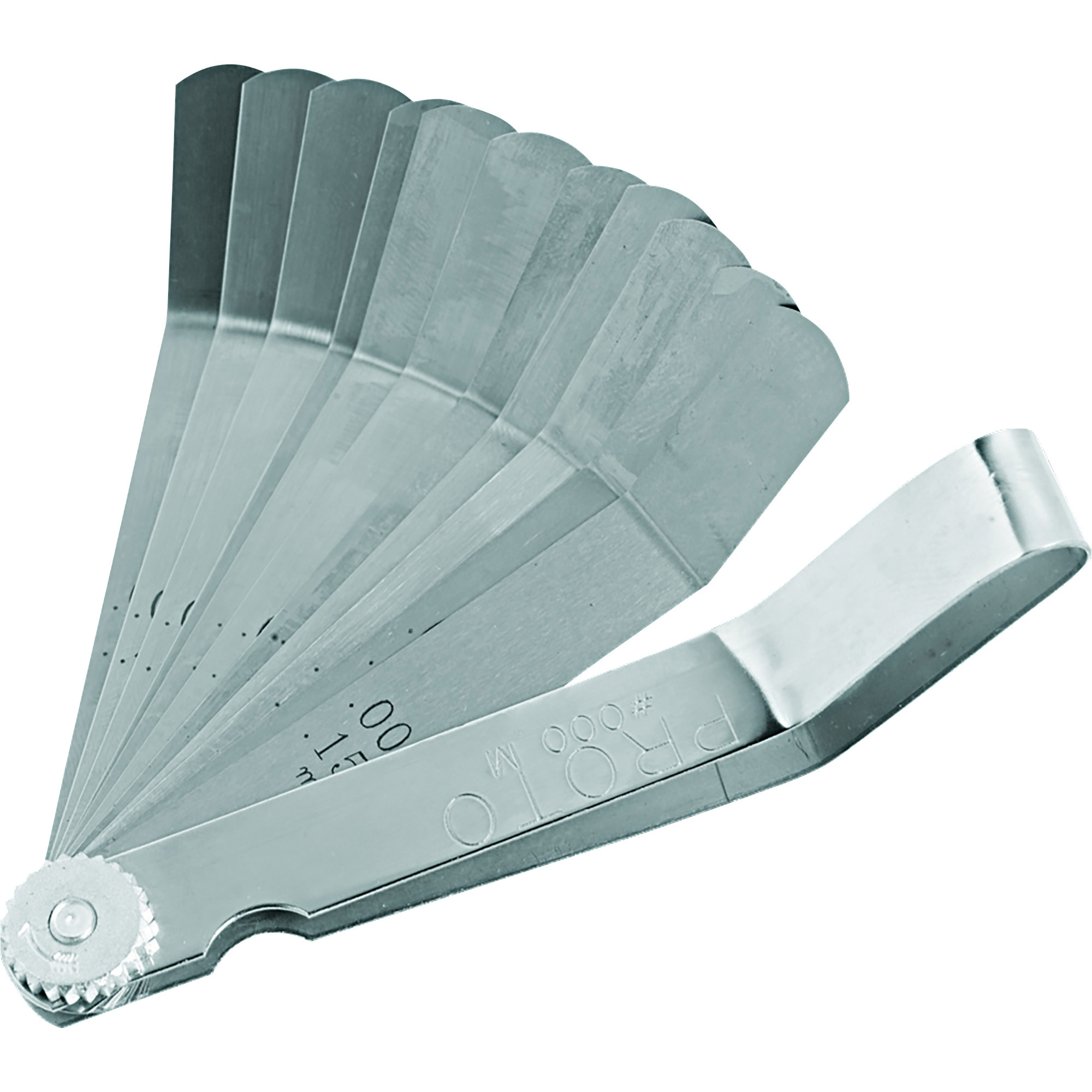 Proto 11-Blade SAE Bent Feeler Gauge Set, Steel, Model# J000AA